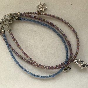 Charm, bead bracelet set